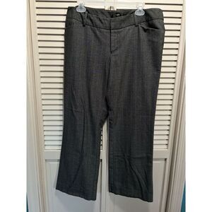 Mossimo Dark Gray Flat Front Dress Pants Size 12‎ Mid Rise Pocket Zip/Slide Clip